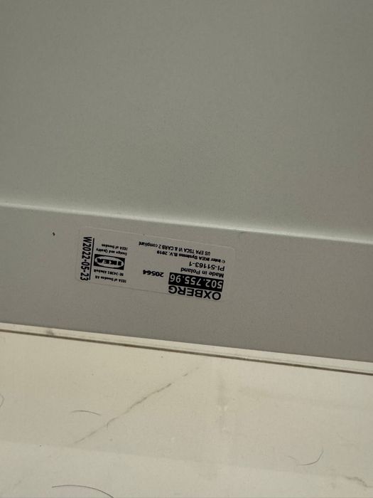 IKEA BILLY OXBERG Regał drzwi biały 80x30x106 cm