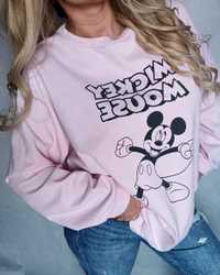 Disney bluza pudrowy róż z nadrukiem r. 52