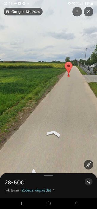 Działka rolno budowlana 82 Ar  Biskupice Proszowice widokowa duża