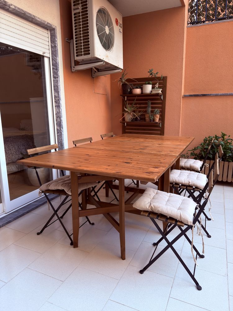 Mesa Madeira Maciça Carvalho de Jardim