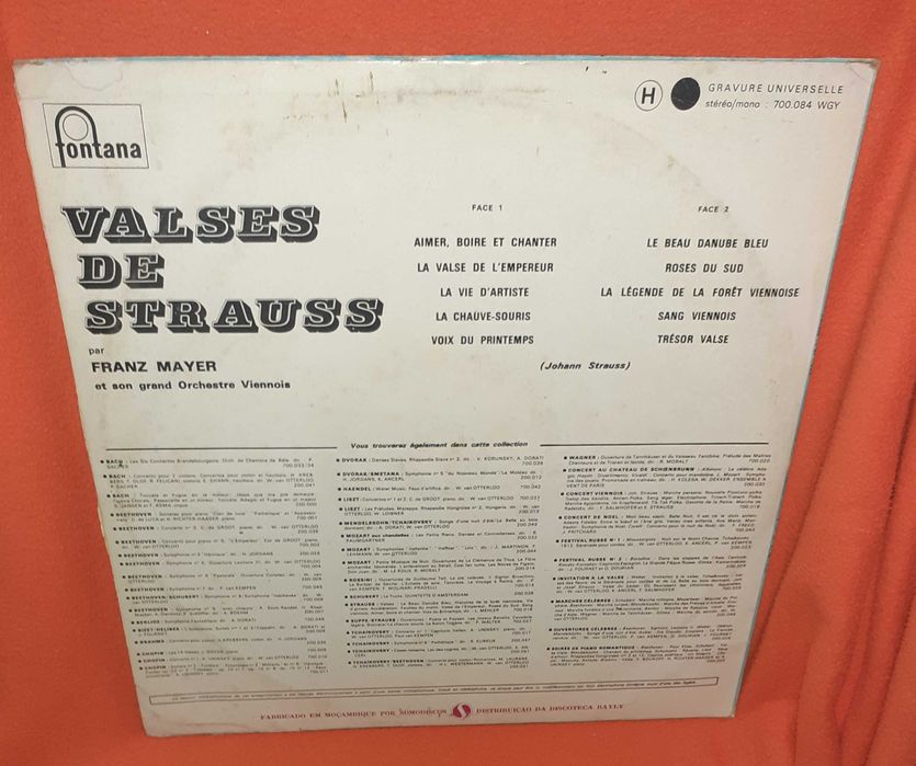Disco Vinil -Valses de Strauss