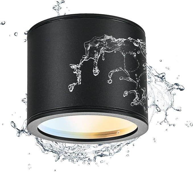 Reflektor sufitowy Gleonlux  9W ściemnialny IP44 czarny 3CCT