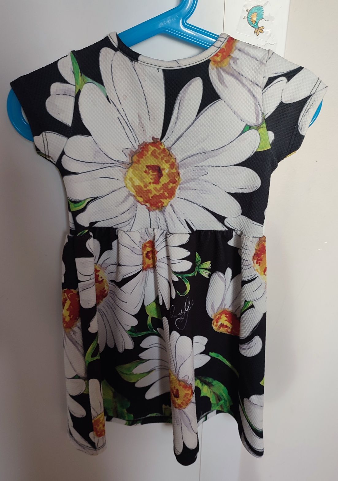 Piękna sukienka dla dwulatki (98) krótki rękaw Quimbai w kwiaty jak no