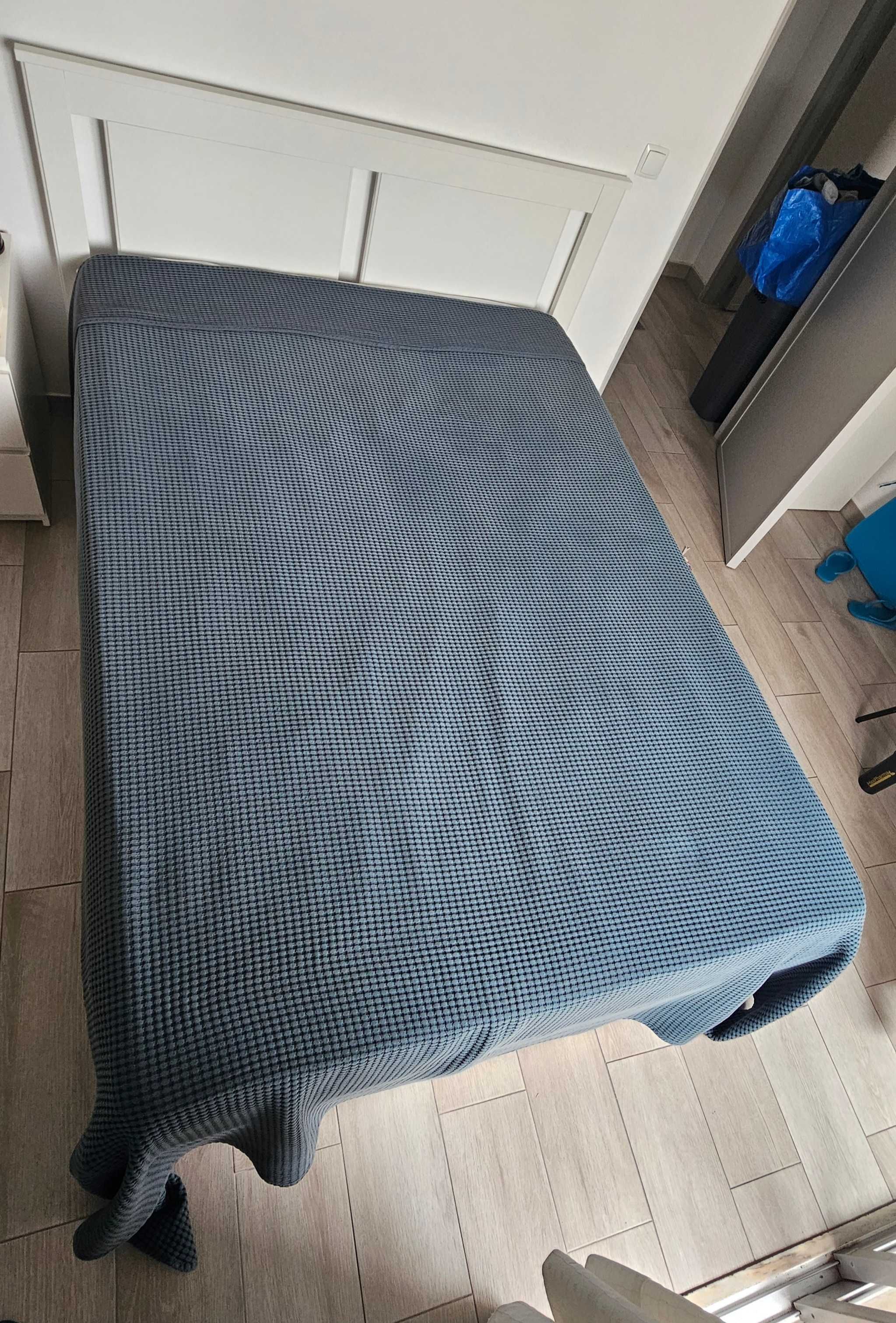 Cama de casal + colchão+ sobre colchão Ikea