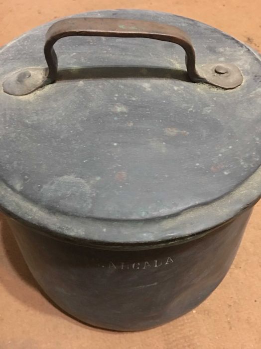 Panela café antiga metal vintage