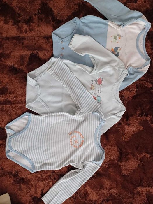 3szt. body długi rękaw r. 92