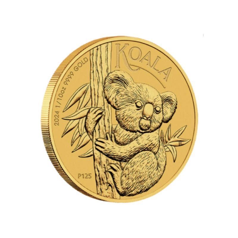1/10 oz ouro - koala 2024 BU