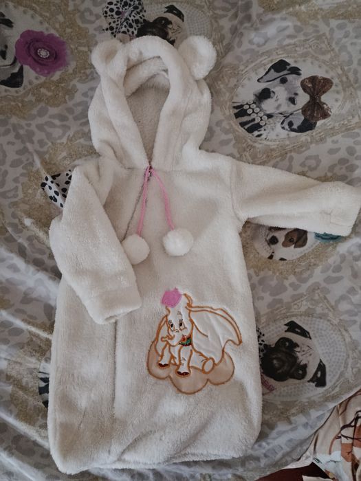 Конверт флісовий на дівчинку 0-3 місяці