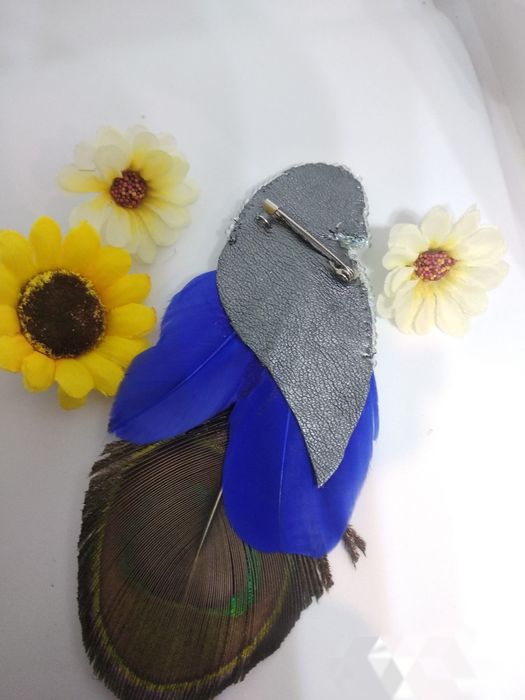 Брошь "Павлин", ручная работа