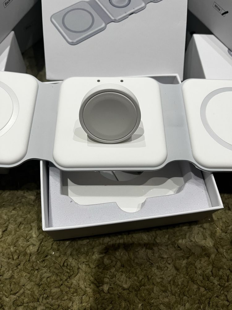 Carregador Triplo Magsafe + Apple Watch + Wireless
