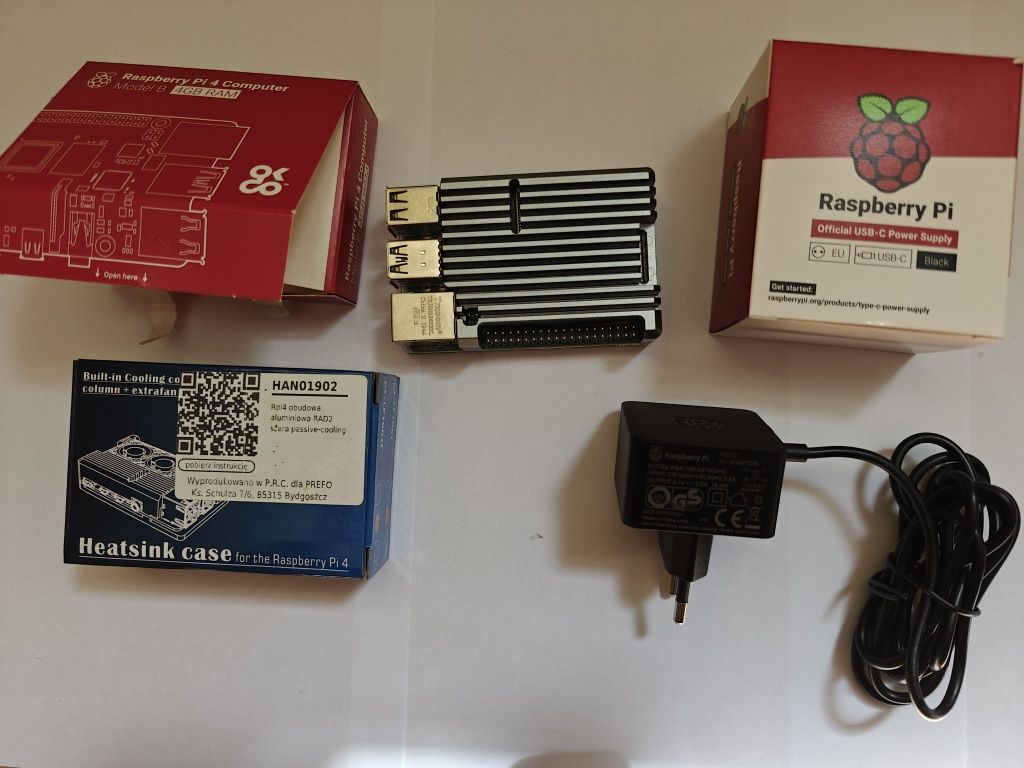 Raspberry pi 4 4gb duże pasywne chłodzenie