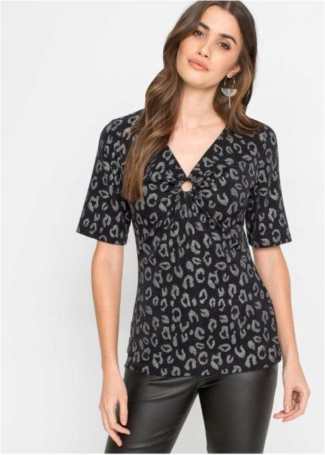B.P.C bluzka w cętki strukturalne 32/34.
