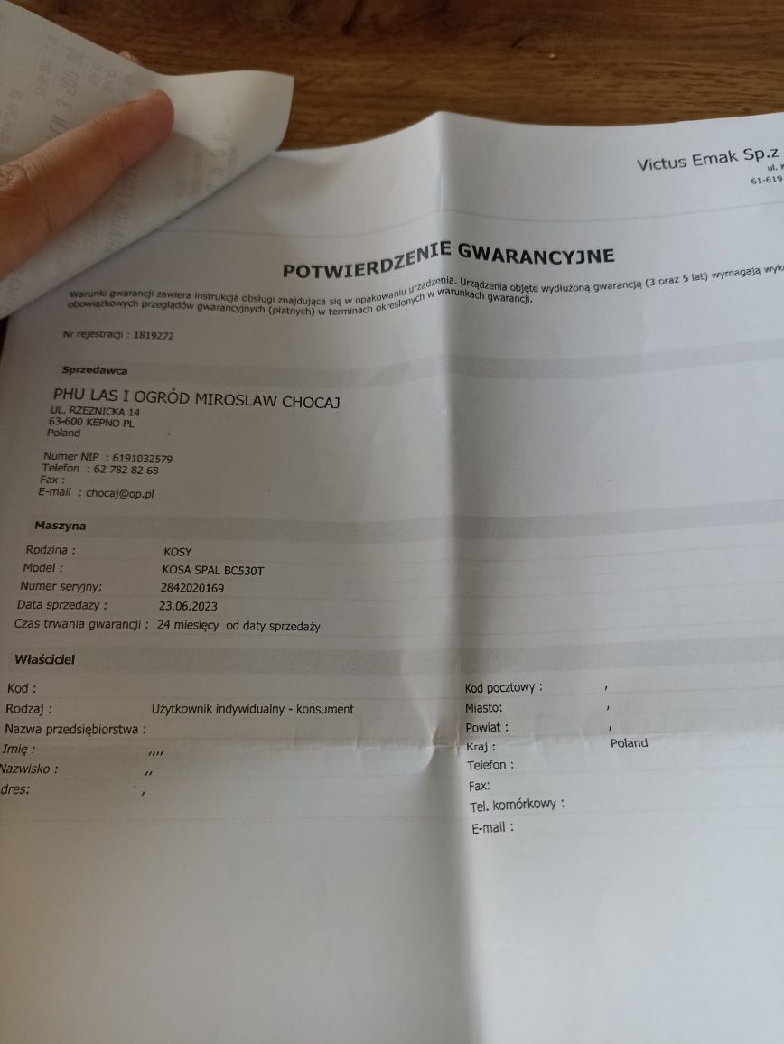 Kosa spalinowa OM. BC530T