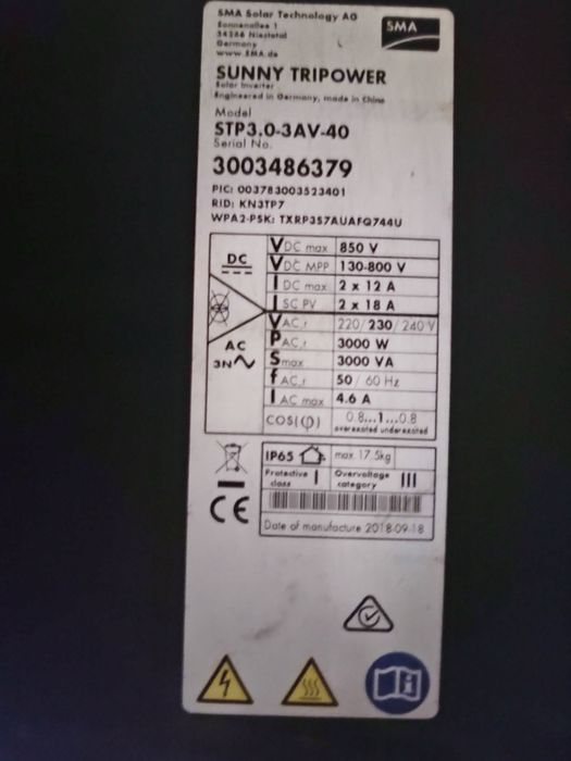Falownik SMA Sunny Tripower 3 kW