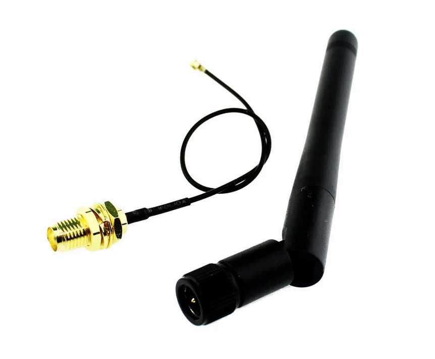 Antena e fio fêmea pigtail IPEX 2.4Ghz e 5Ghz