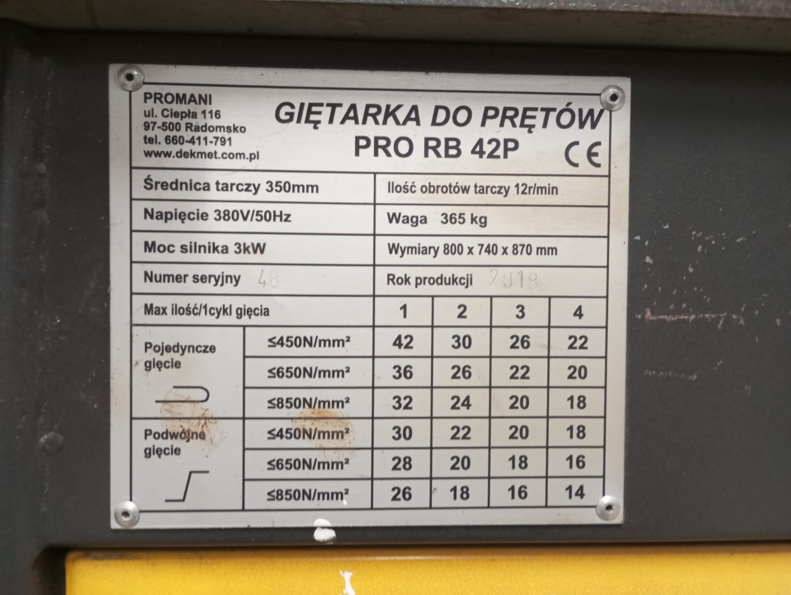 Giętarka Pro RB 42P