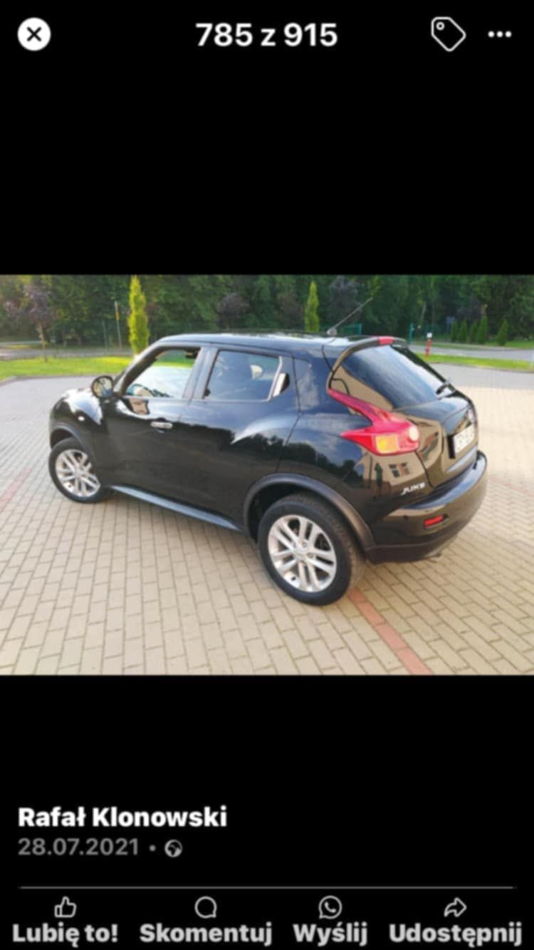 Nisan juke posiada kamerke cofania klima