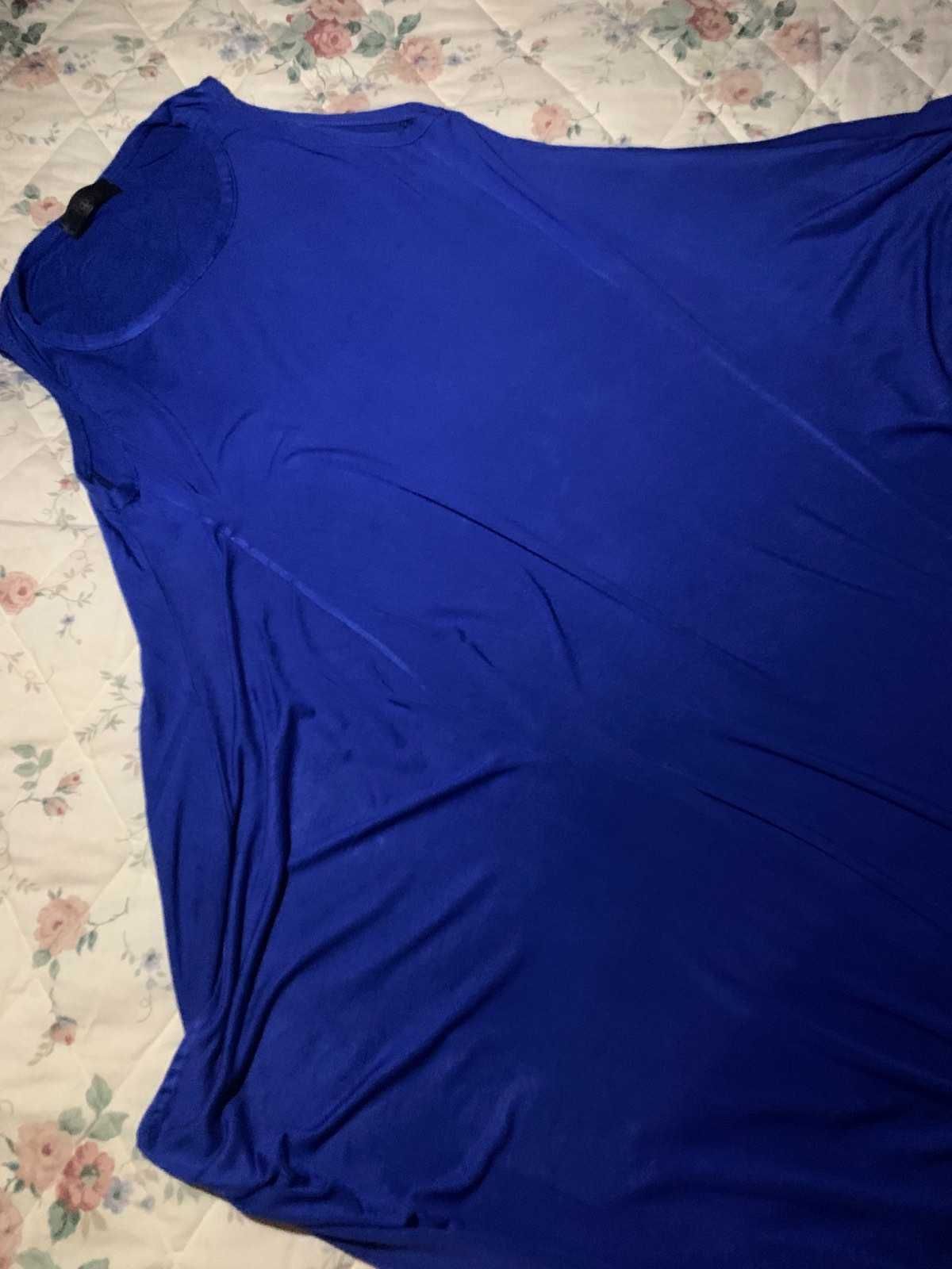 Платье ярко-синее в стиле Бохо.