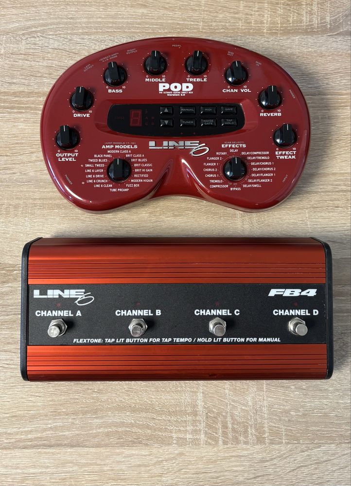 Multiefekt gitarowy Line 6 POD 2.0 + Footswitch FB4