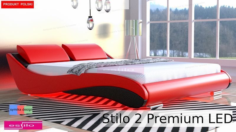 Łóżko do sypialni Stilo-2 led Premium 140x200