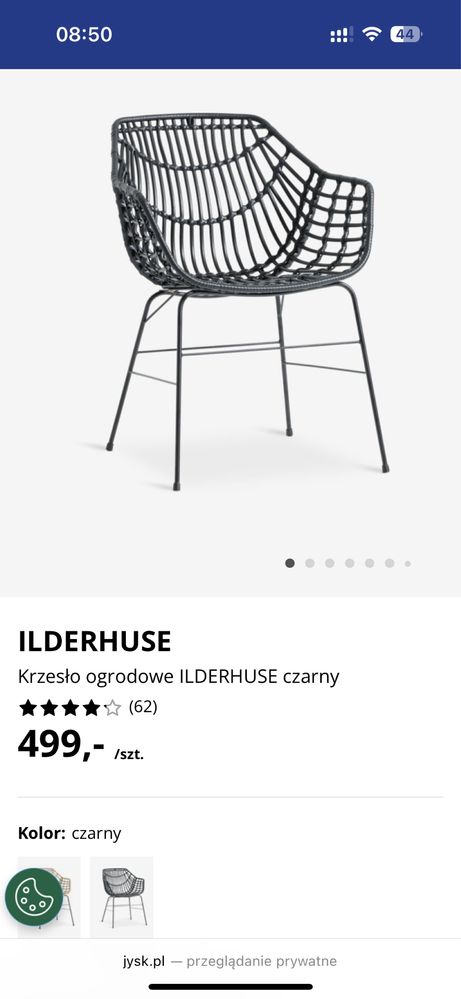Stol ogrodowy i 12 krzesel czarne grafit
