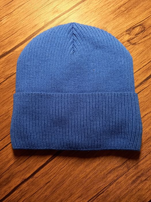 Шапка подвійна синя