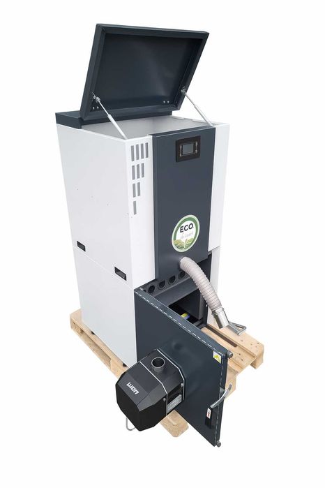 Piec na pellet kocioł typu Slim 15 kW z rotacyjnym palnikiem Kipi eco5