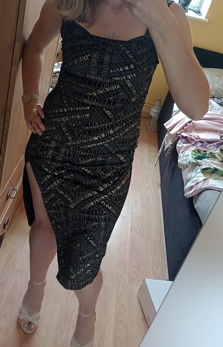 Sukienka nowa MIDI PrettyLittleThing r.S