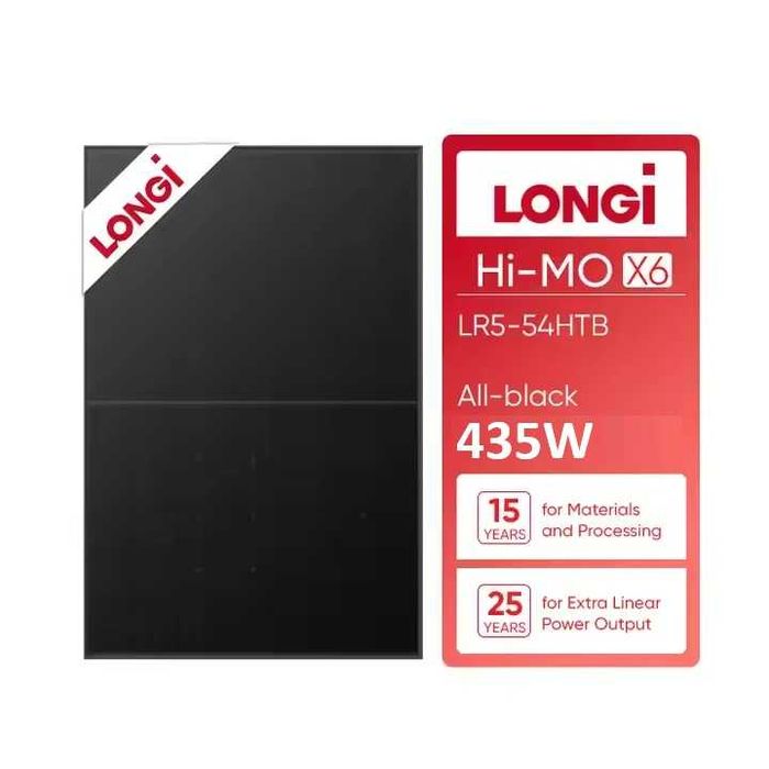 АКЦІЯ! Сонячна панель Longi Solar LR5-54HTH-435M Hi-MO 6
