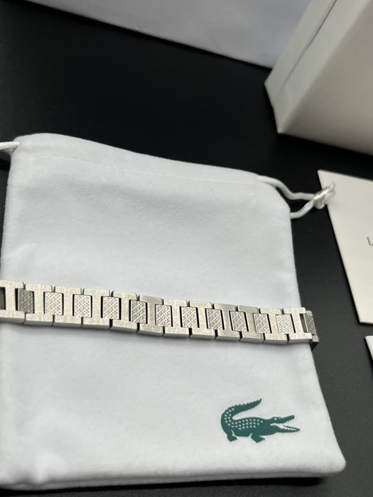 Bransoleta Meska Lacoste Metropole Nowa Srebrna