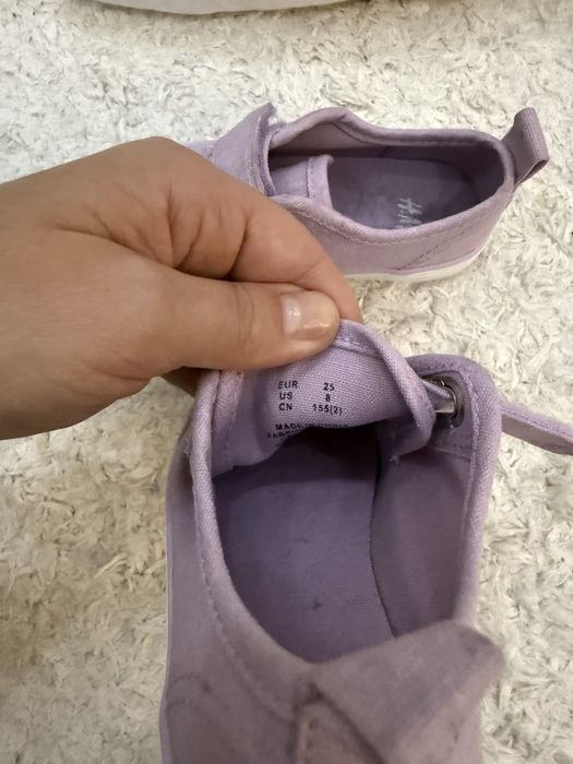 Кеди кросівки мокасини hm для дівчинки 25 розмір