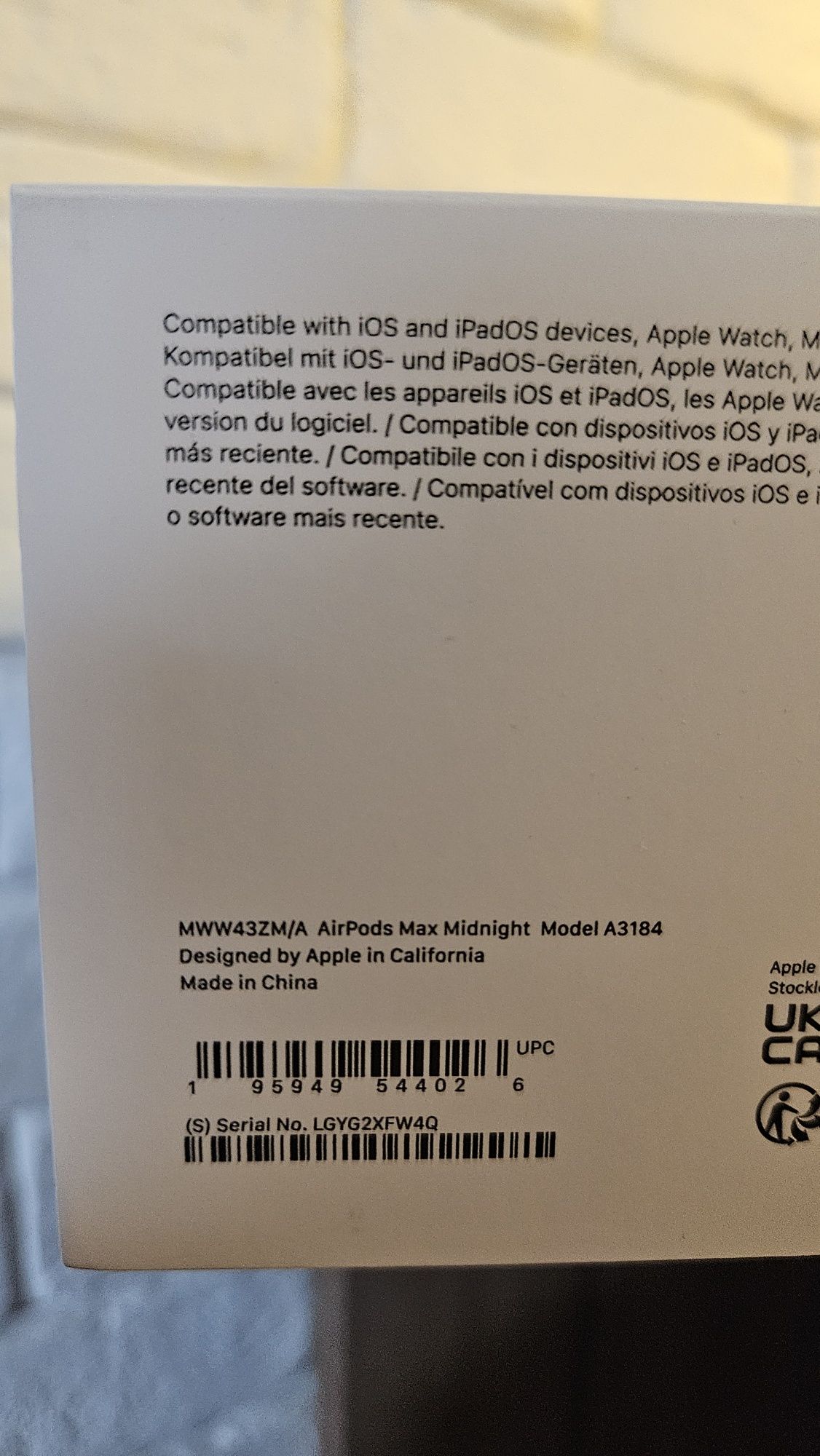 Nowe słuchawki Apple AirPods Max model A3184