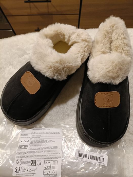 Damskie ciepłe kapcie zimowe,przytulne buty domowe.
