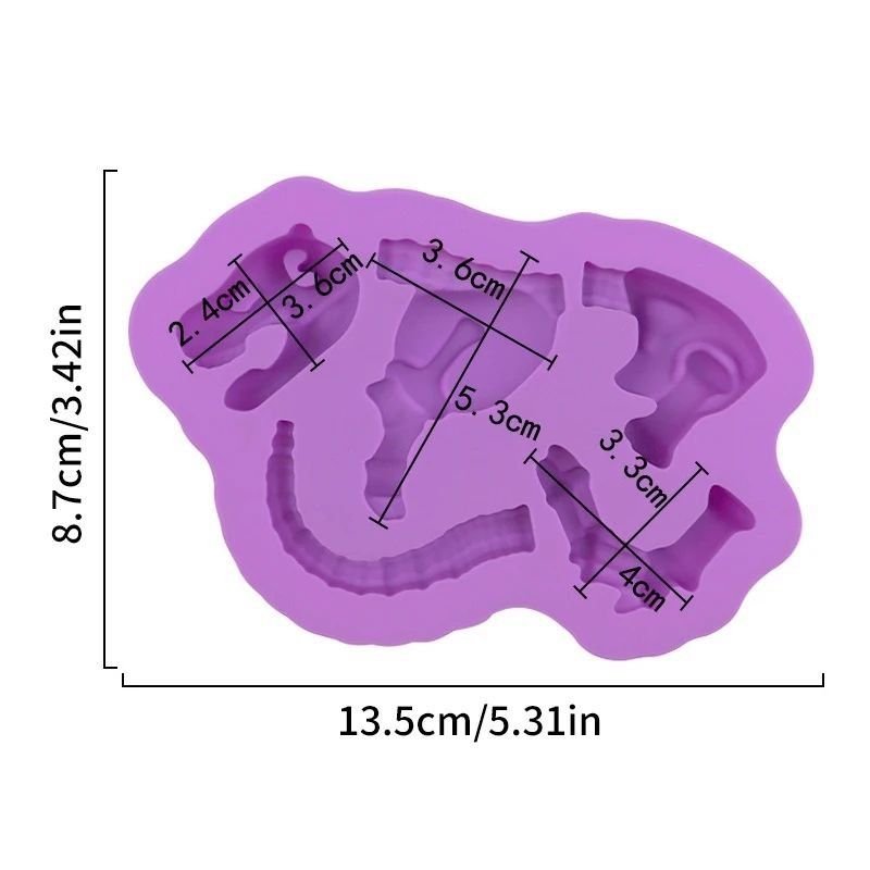 Силіконовий молд Скелет  Динозавр, форма для випічки