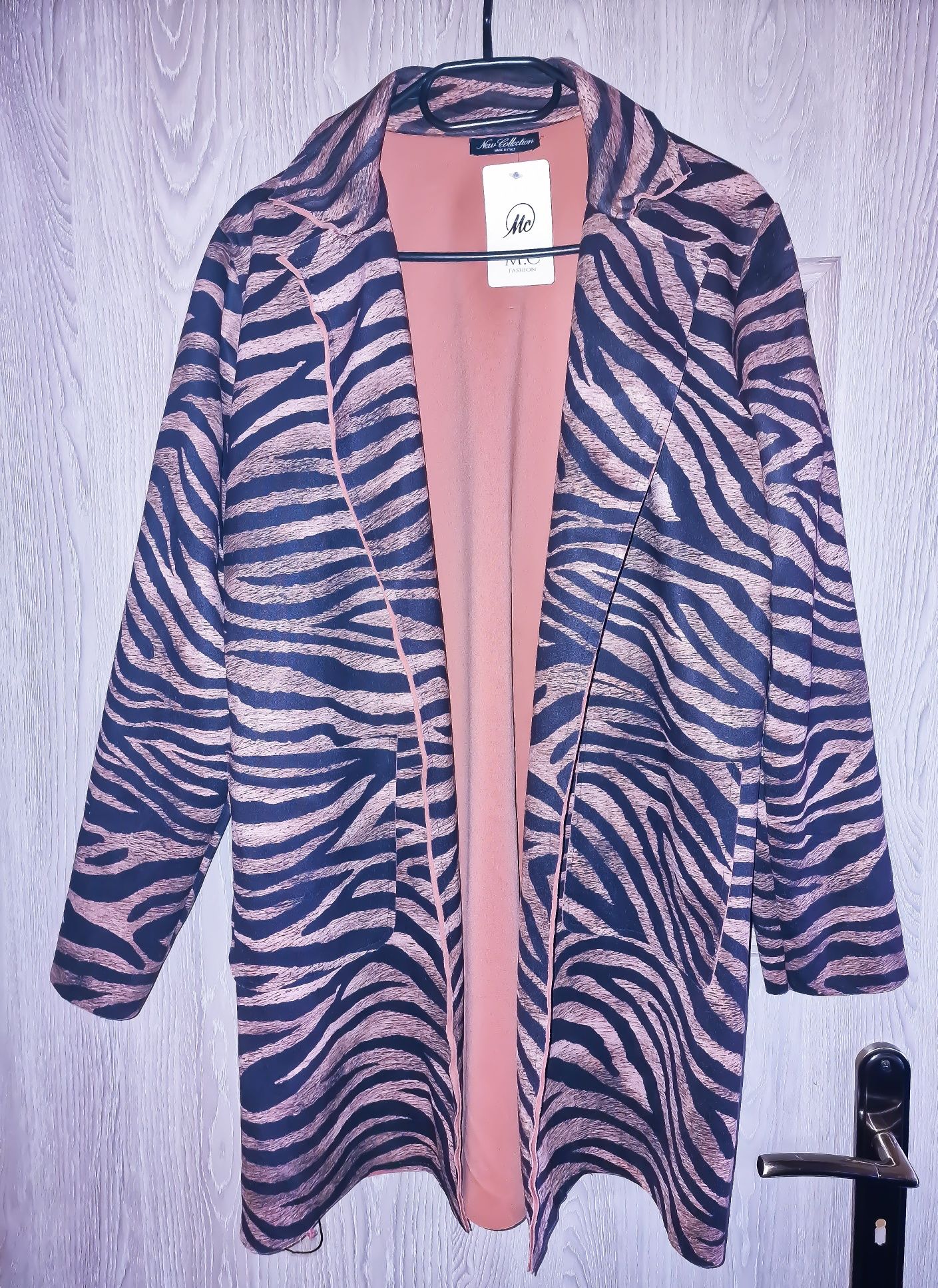 Marynarka żakiet M.C. Italy zebra carmel uni