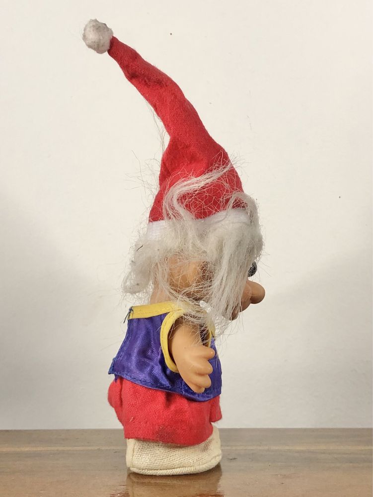 Oryginalny Troll Mikołaj Koszykarz figurka Russ Berrie retro zabawka