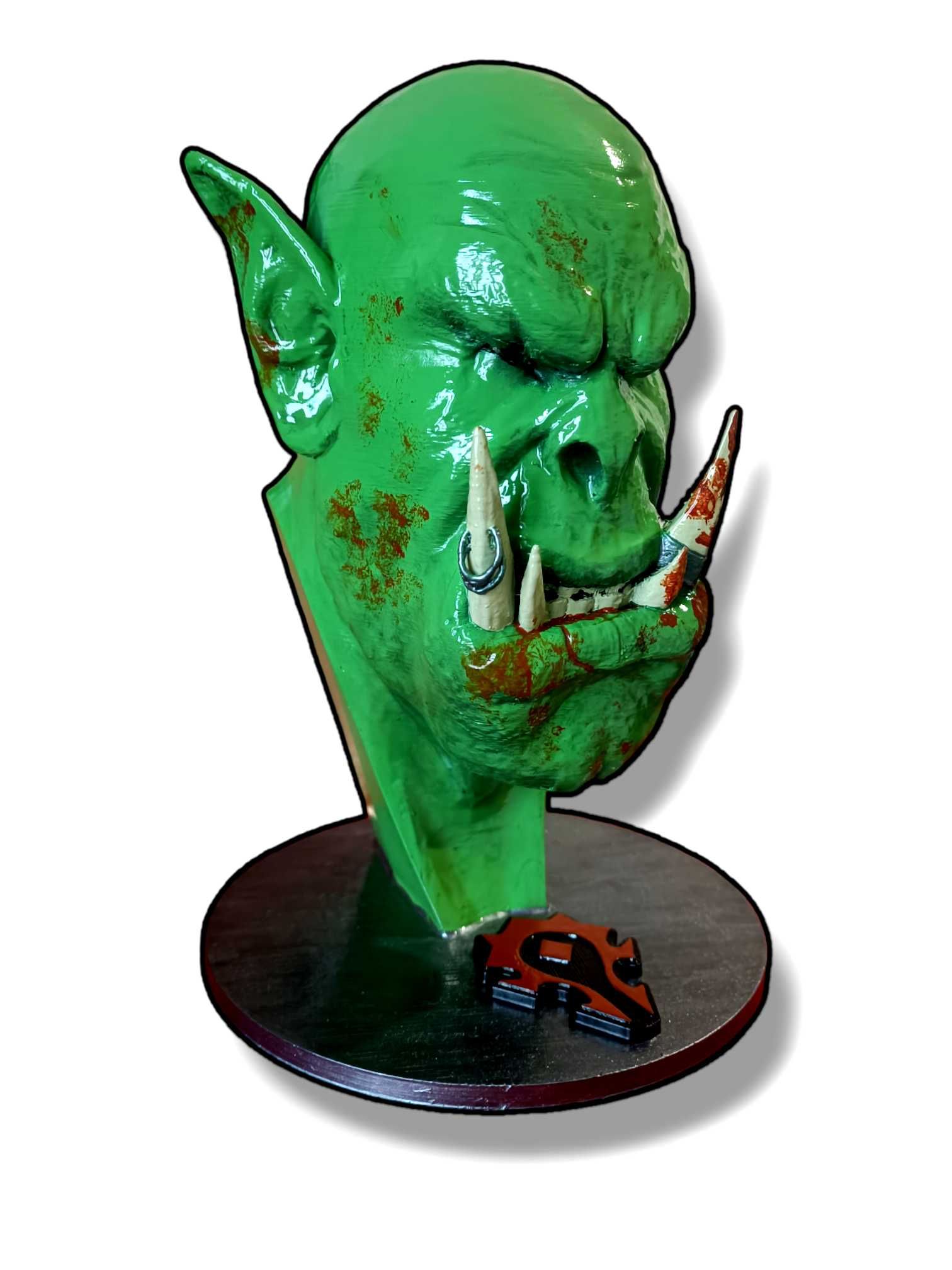 Statuetka, stojak na słuchawki, Ork, World of Warcraft, Rękodzieło,WOW