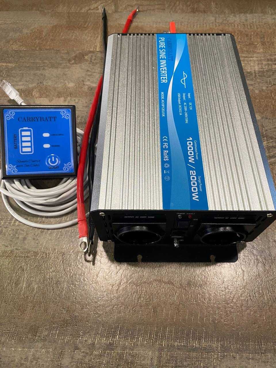 Инвертер 1000W DC 12V Чистой синусоиды 1000-2000 Вт