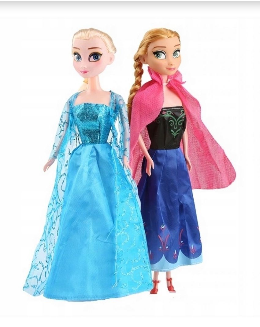 2 duże interaktywne lalki Frozen Elsa Anna Olaf akcesoria śpiewające