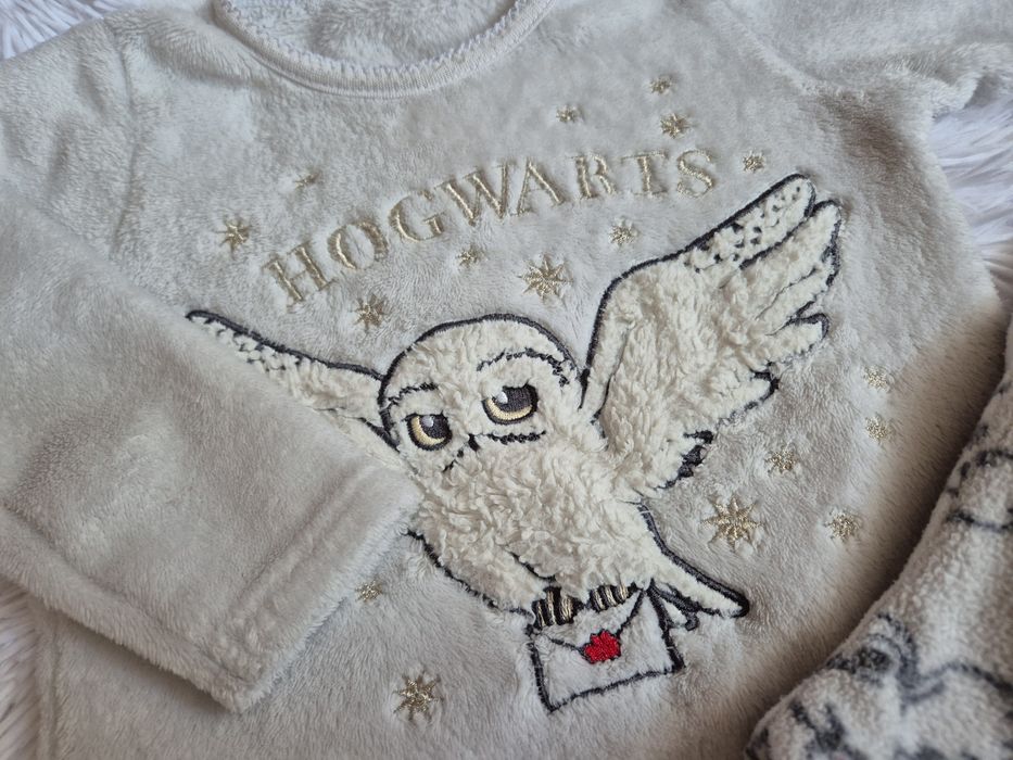Harry Potter polarowa pidżama biała sowa 86/92