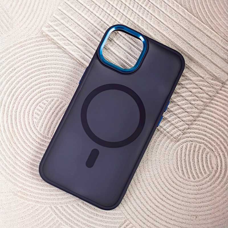 Etui Frozen Mag do iPhone 15 Pro 6,1" granatowa