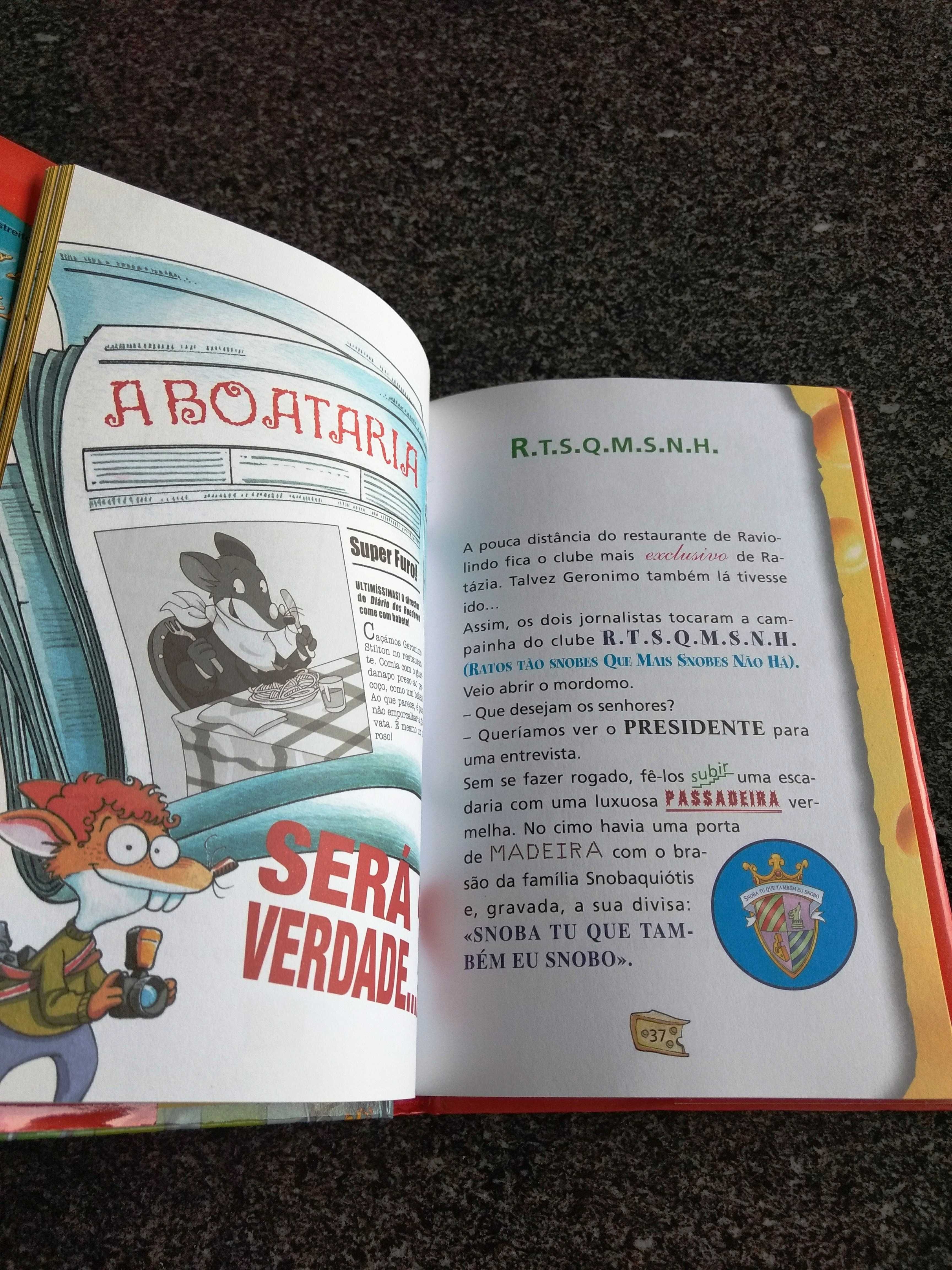 Livros Geronimo Stilton. Capa dura.