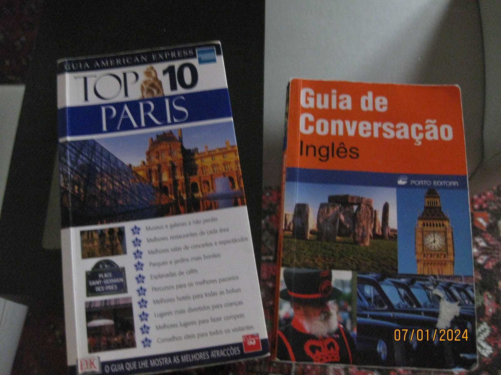 Livros e guias Paris Ingles Veneza e Luxor - Egito