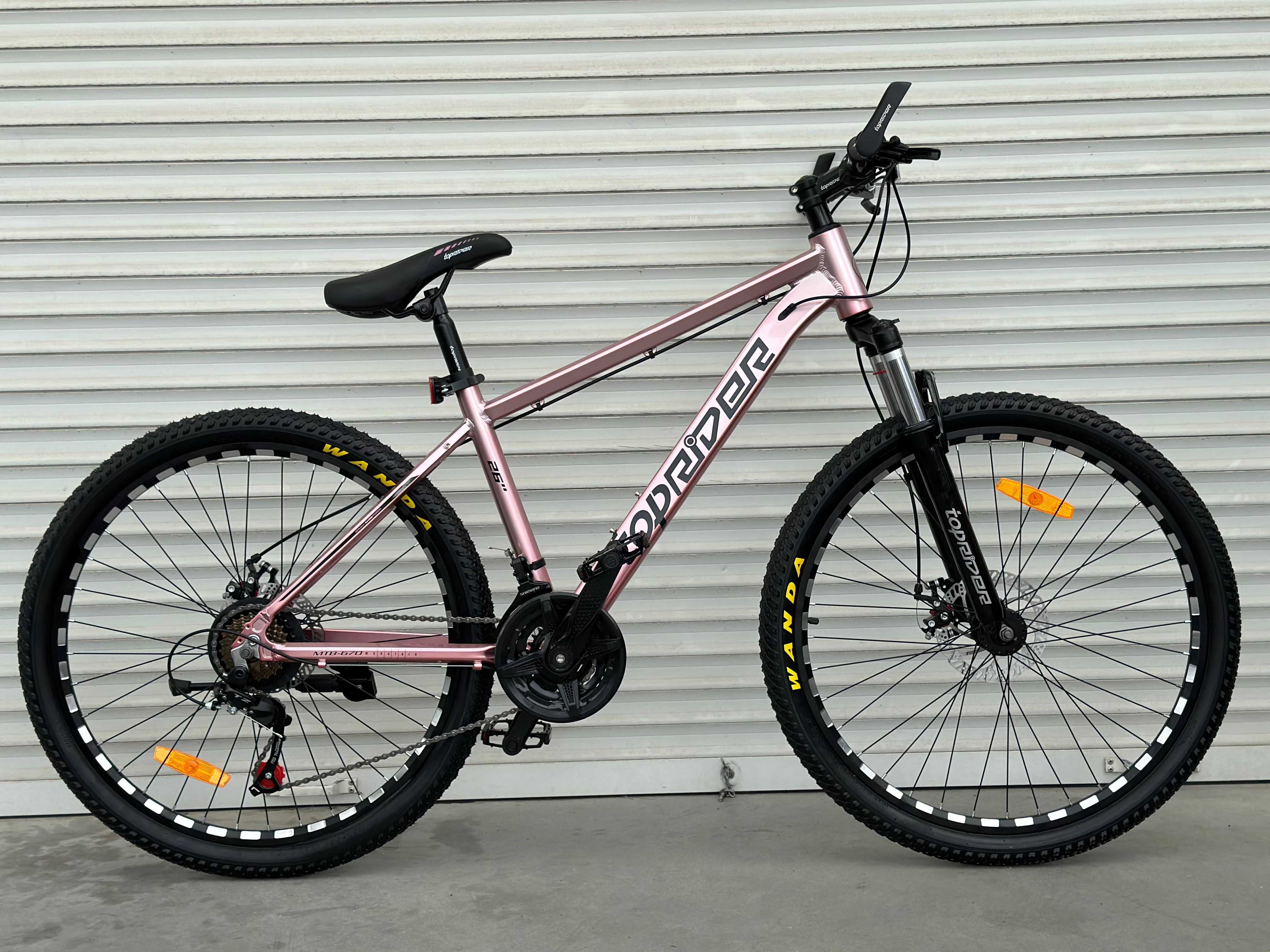 Горный велосипед с алюминиевой рамою 26 дюймов Розовий