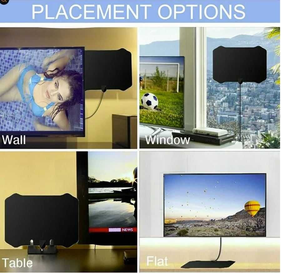 HD TV с высоким коэффициентом усиления комнатная ТВ антенна+усилитель