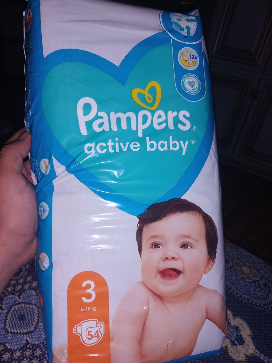 Подгузники Pampers Active Baby Размер 3 (6-10 кг) 54 шт