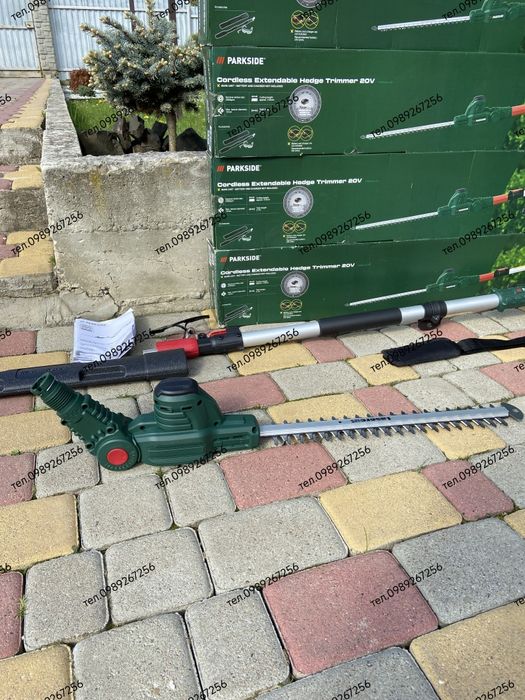 Аккумуляторный телескопический кусторез, кущоріз, кусторіз, Parkside