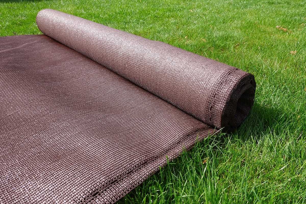 Brązowa Siatka cieniująca osłona płot Ombretex 1,5x50m 200g hurtownia