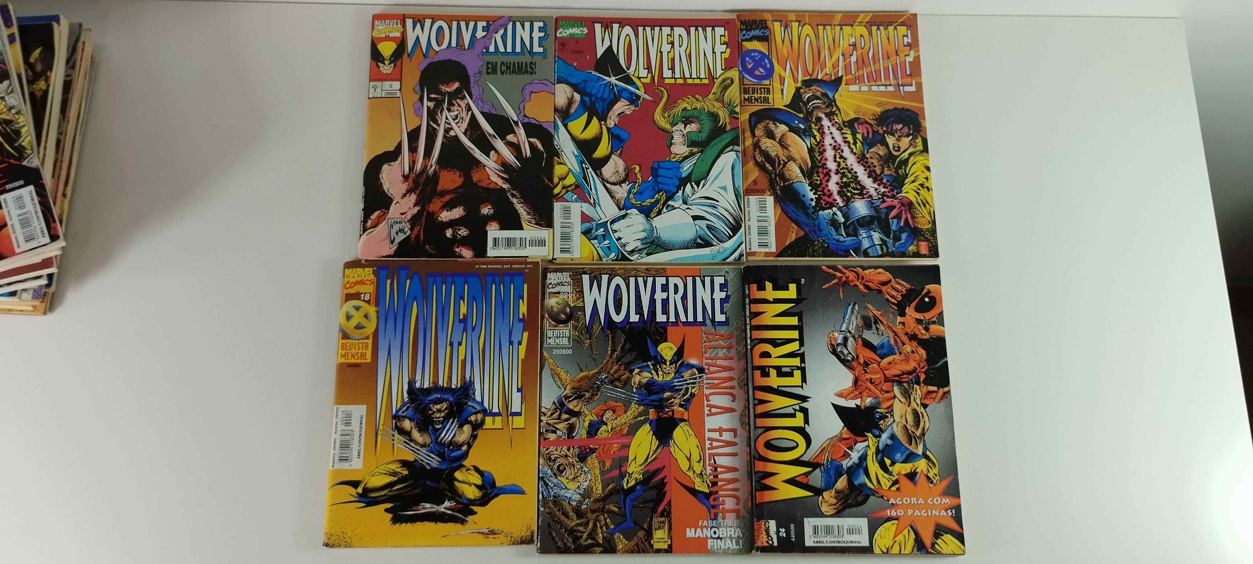 BD PT Lote Revistas Marvel Comics X-Men Wolverine
