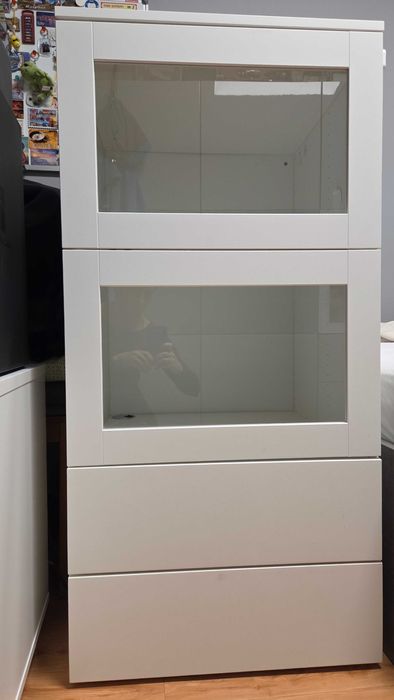Szafka, szafa,komoda, regał,witryna  biała Ikea +oświetlenieled OKAZJA